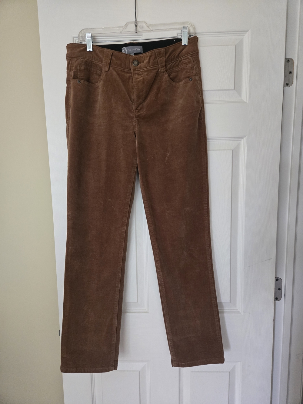 Wit & Wisdom Straight-Leg Corduroy Pants in Brown